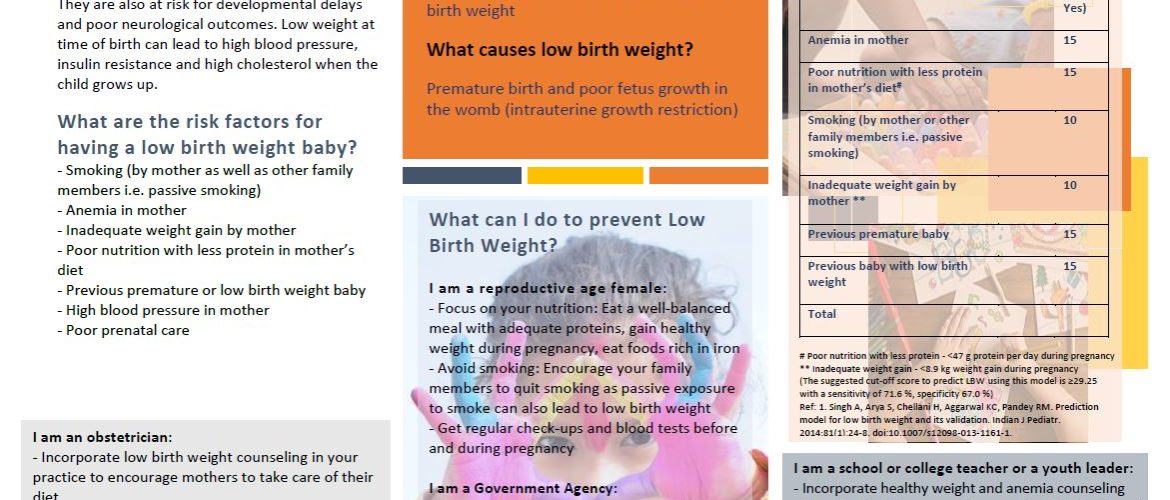 Low Birth Weight Prediction Model and Prevention strategies